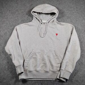 AMI Alexandre Mattiussi Gray Ami de‎ Coeur Embroidered Heart Hoodie S Portugal